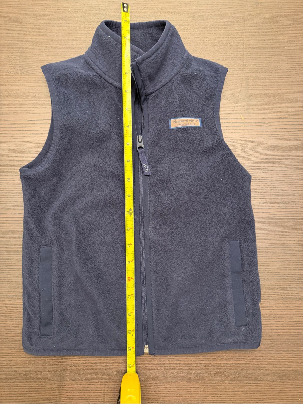 Vineyard Vines boys navy fleece vest in 6
